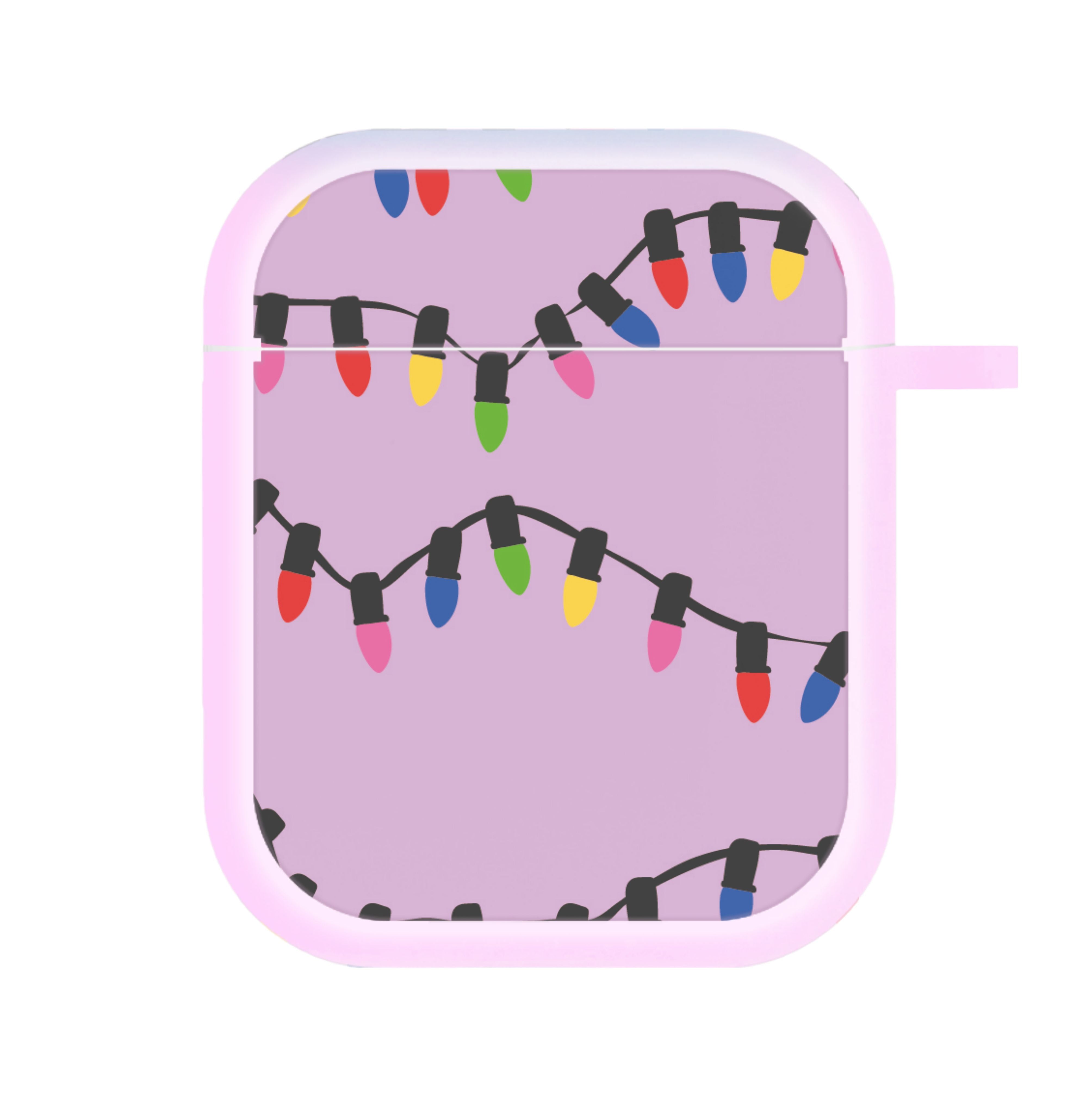 Pink Lights - Christmas Patterns AirPods Case