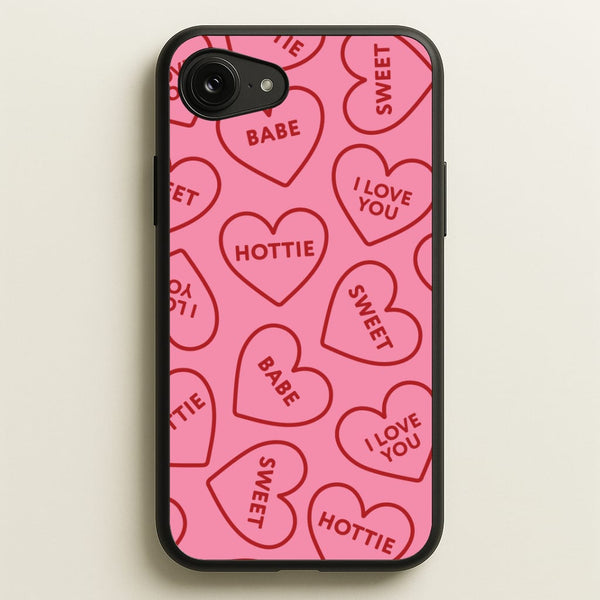 Quote Love Hearts Pattern iPhone 16e Case