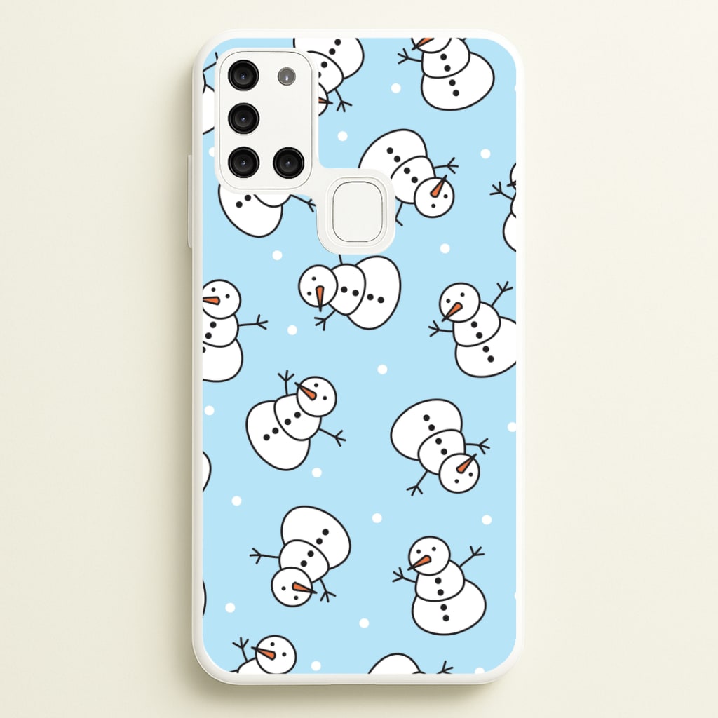 Cartoon Snowmen Pattern Galaxy A21s Case