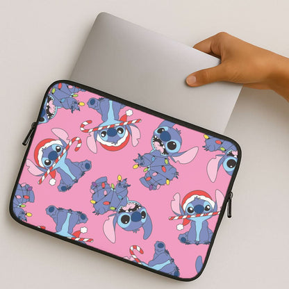 Christmas Cute Blue Alien Pattern MacBook Cover