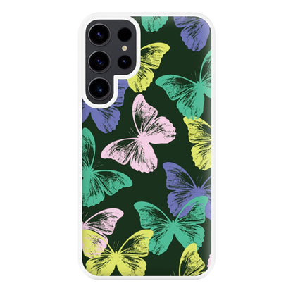 Colourful Butterfly Stamps Pattern Galaxy S23 Ultra Case