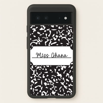 Personalised School Notebook Google Pixel 6 Case