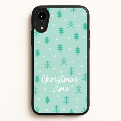 Cute Xmas Trees Pattern iPhone XR Case