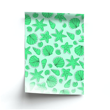 Seashells Pattern 4 Poster