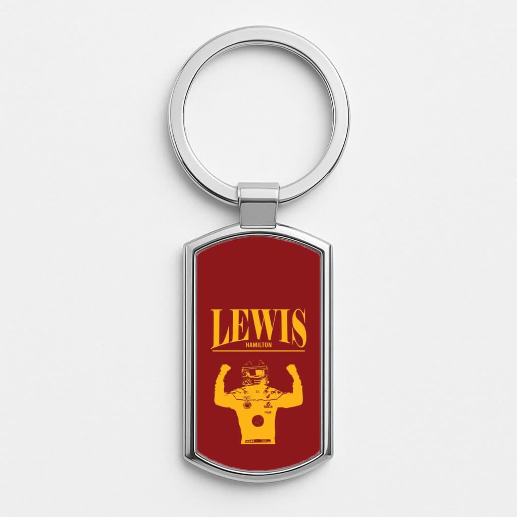 Lewis Red And Gold Luxury Keyring