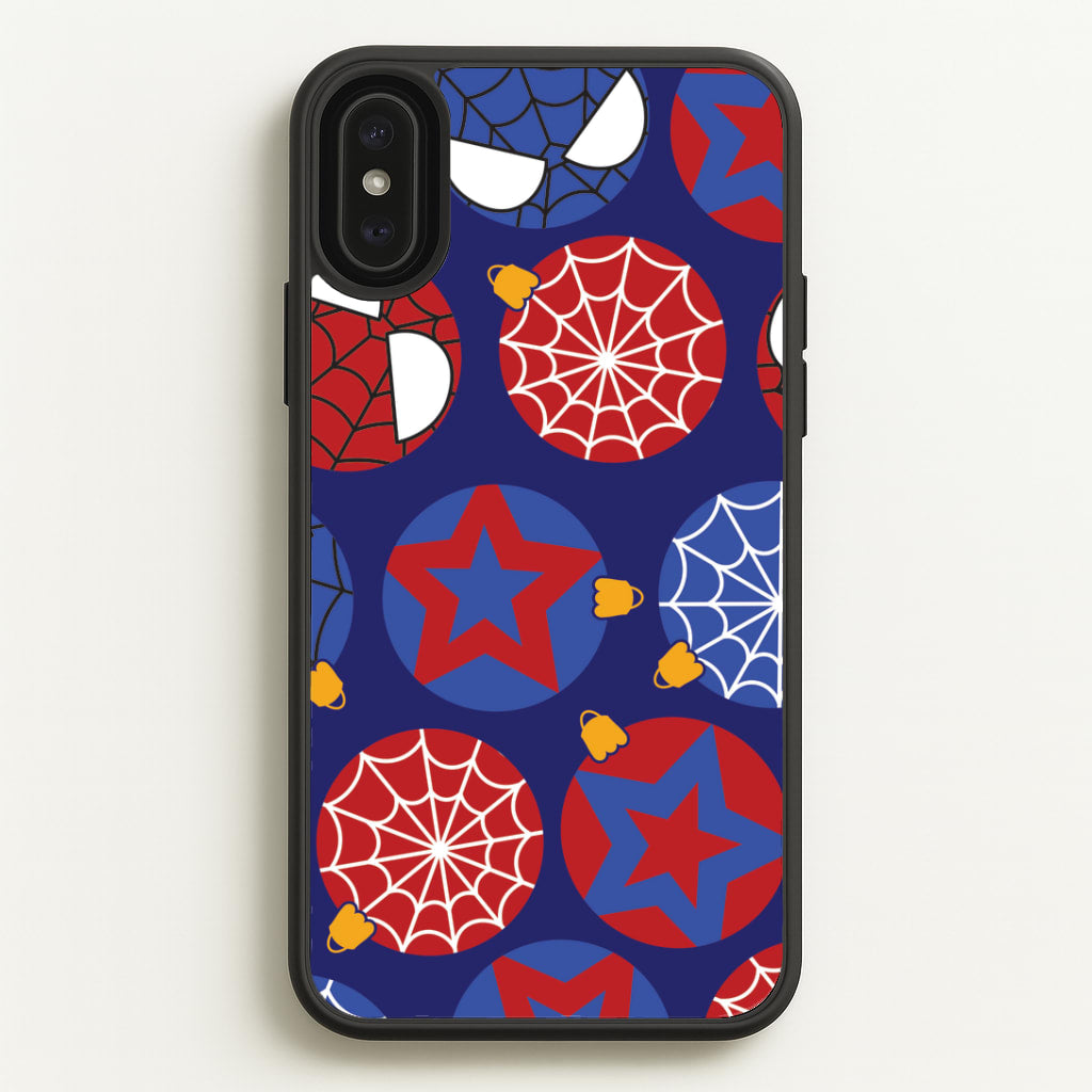 Spider Hero Baubles Pattern iPhone XS Max Case