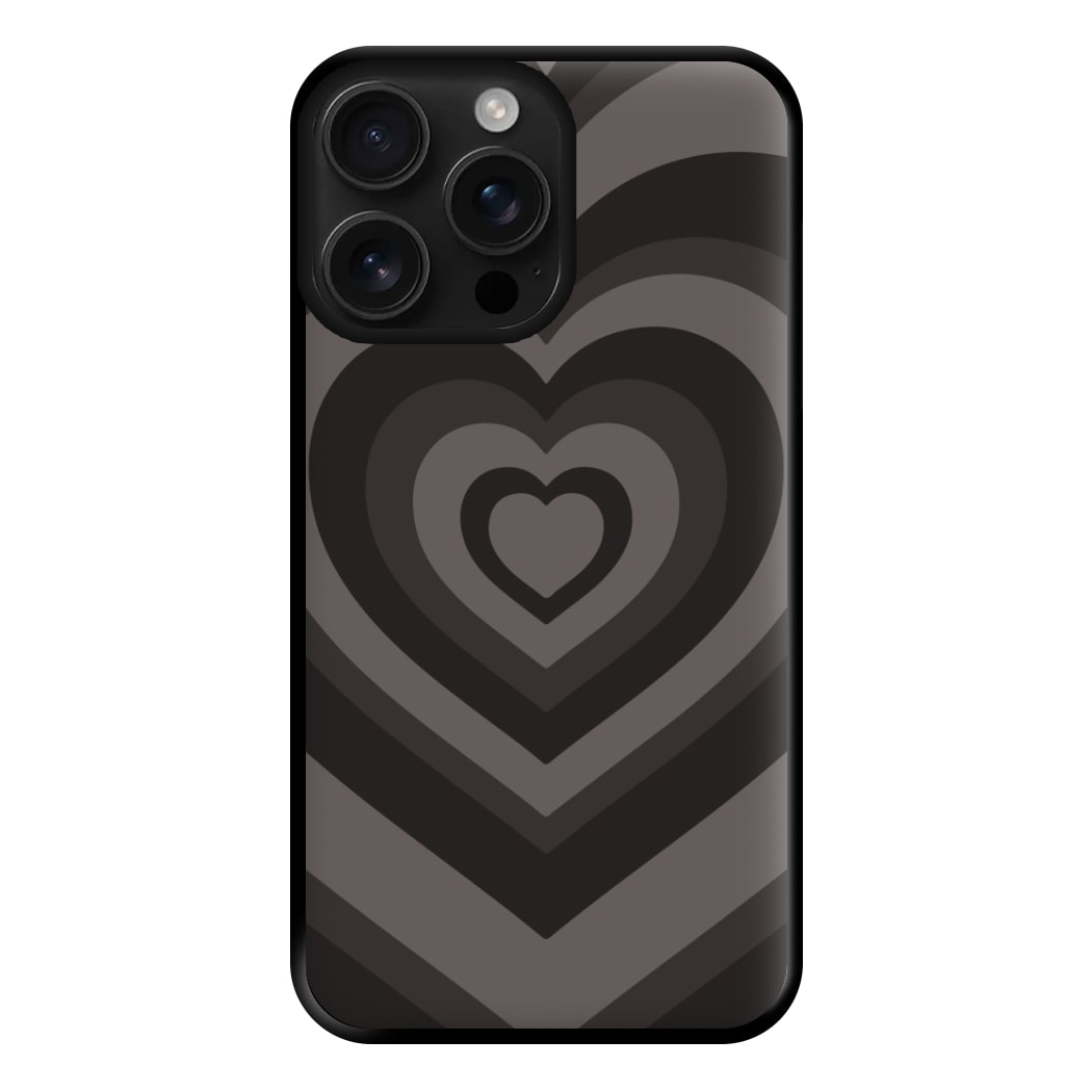 Abstract Black Heart iPhone 16 Pro Case