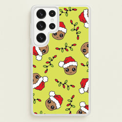 Christmas Tree Hero Pattern Galaxy S22 Ultra Case