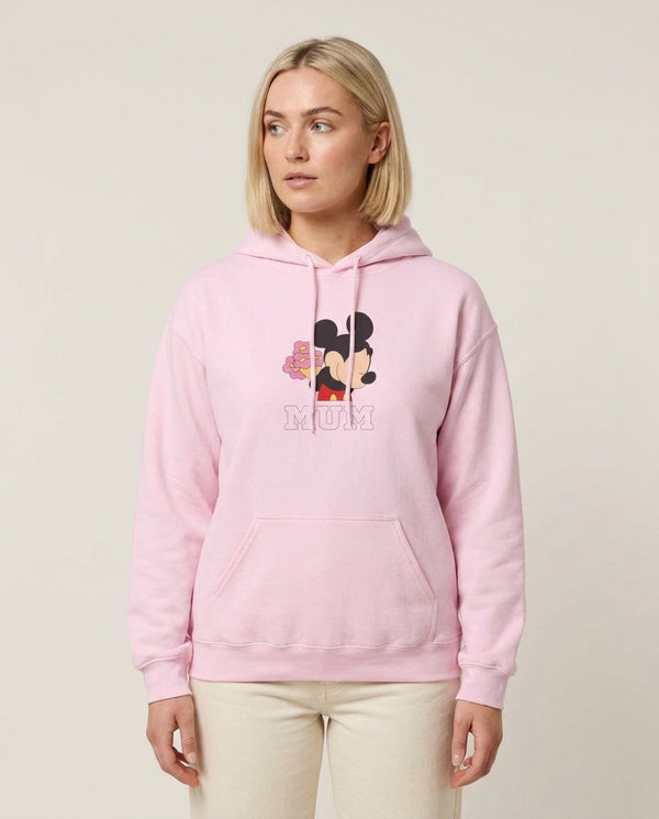 Mouse Mum  Hoodie — Pink Front, worn