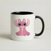 Sitting Down - Pink Alien Mug 4