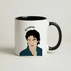 Hello Brother Cartoon - VD Coffee Black Mug