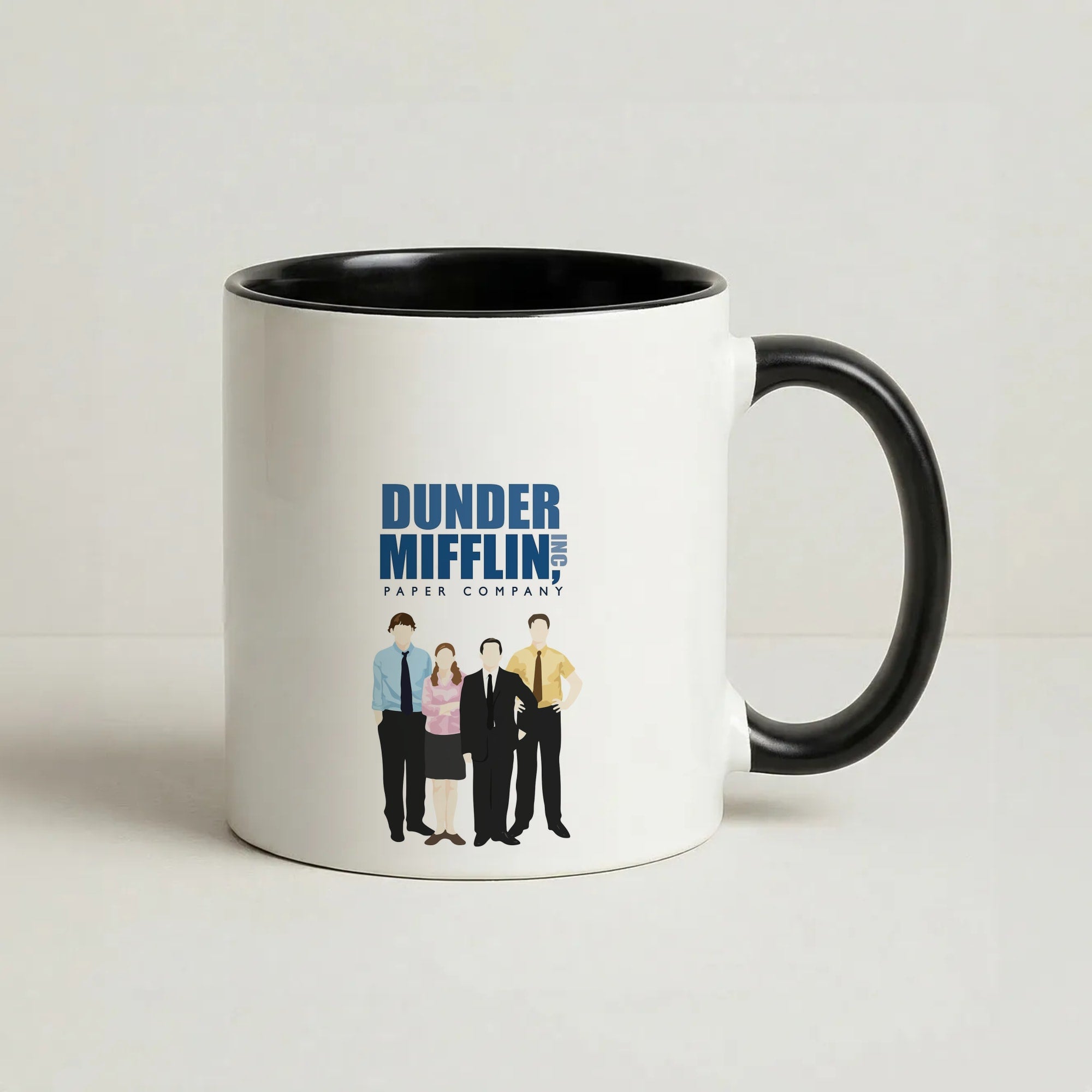 Office Cartoon - Dunder Mifflin Coffee Black Mug