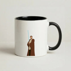 Kenobi Blue Lightsaber Coffee Black Mug