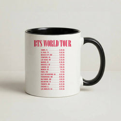 K-Pop Band World Tour List 2026 Coffee Black Mug