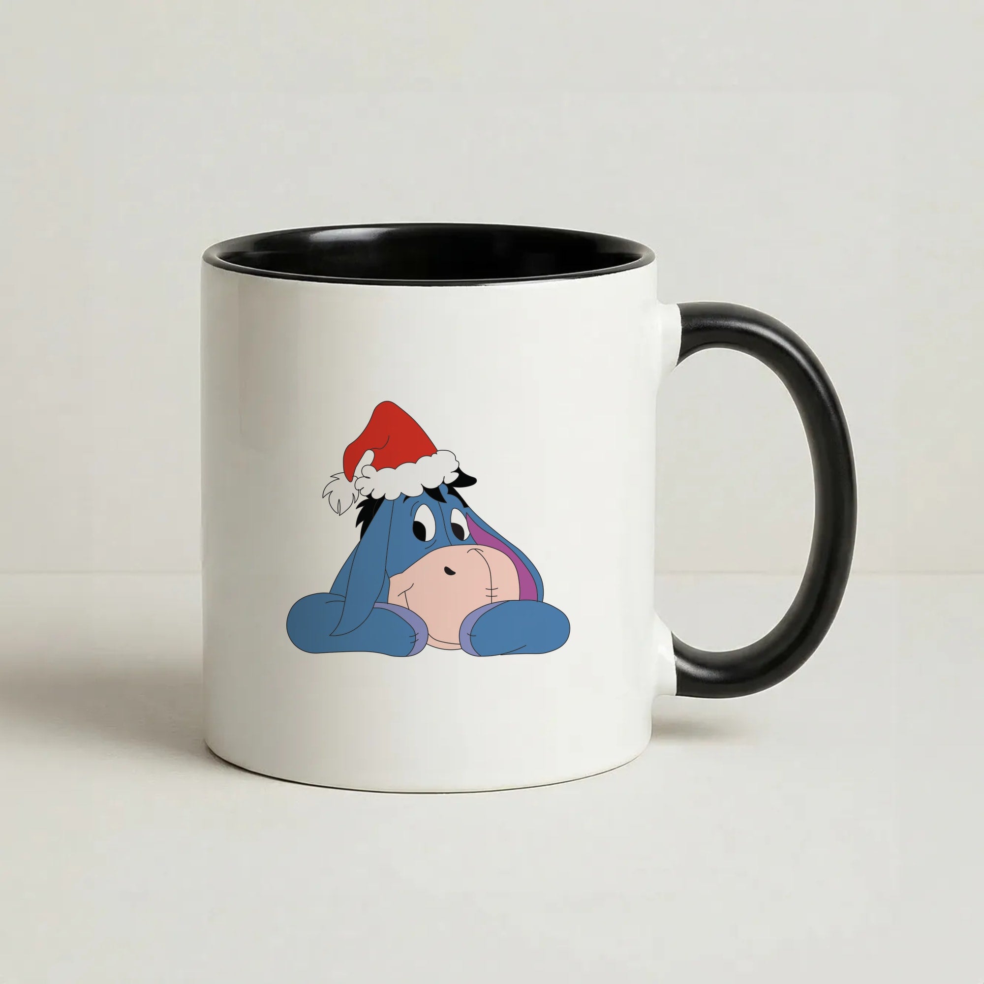 Donkey Pattern Christmas Coffee Black Mug
