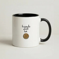 Friends Don't Lie Waffle Coffee Black Mug