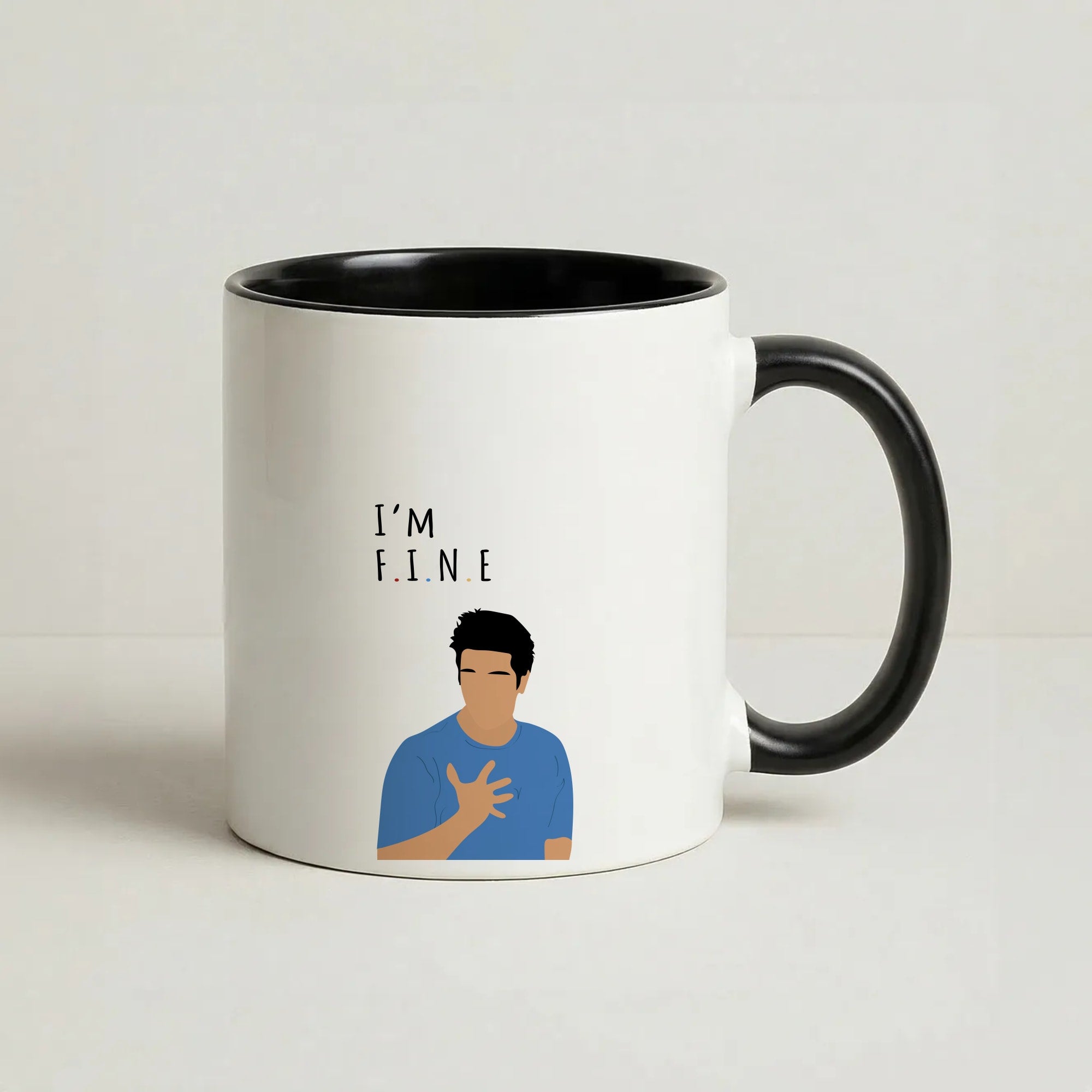 I'm Fine Coffee Black Mug