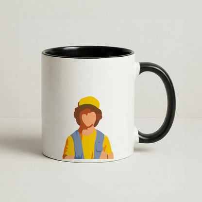 Faceless Dustin - Stranger Things Coffee Black Mug