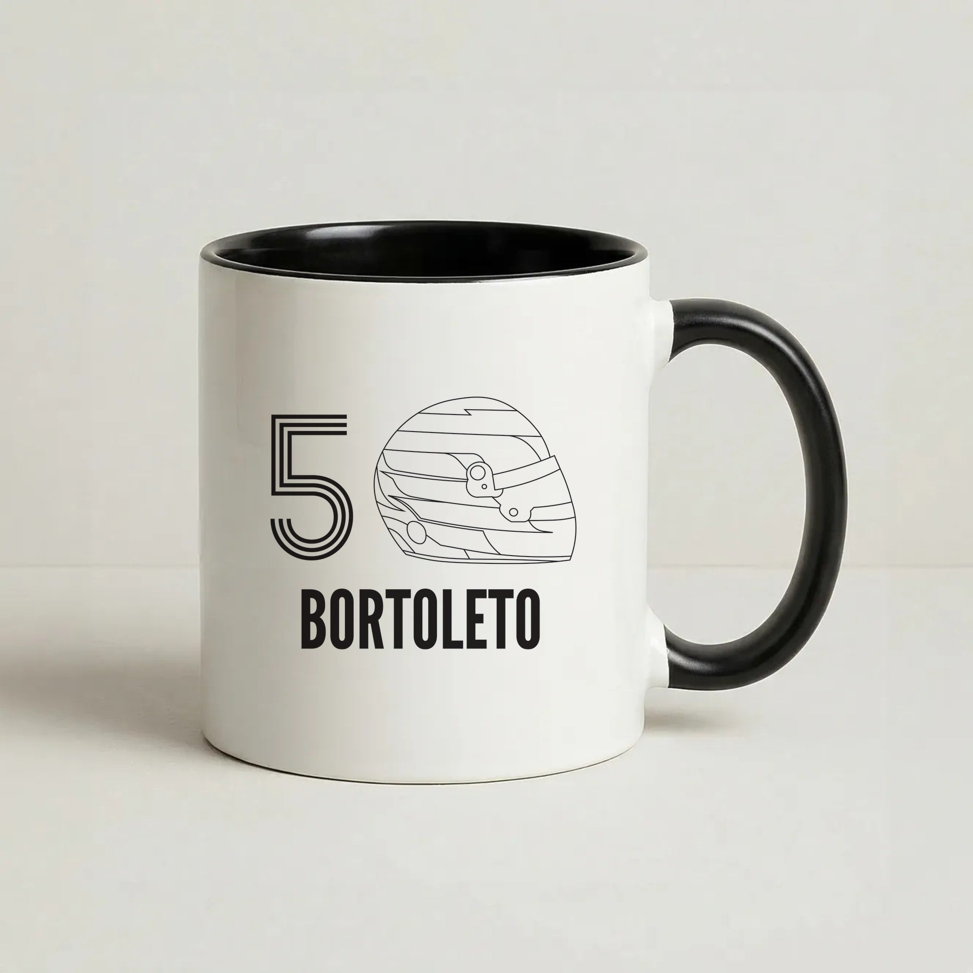 Bortoleto Helmet 2026 Coffee Black Mug