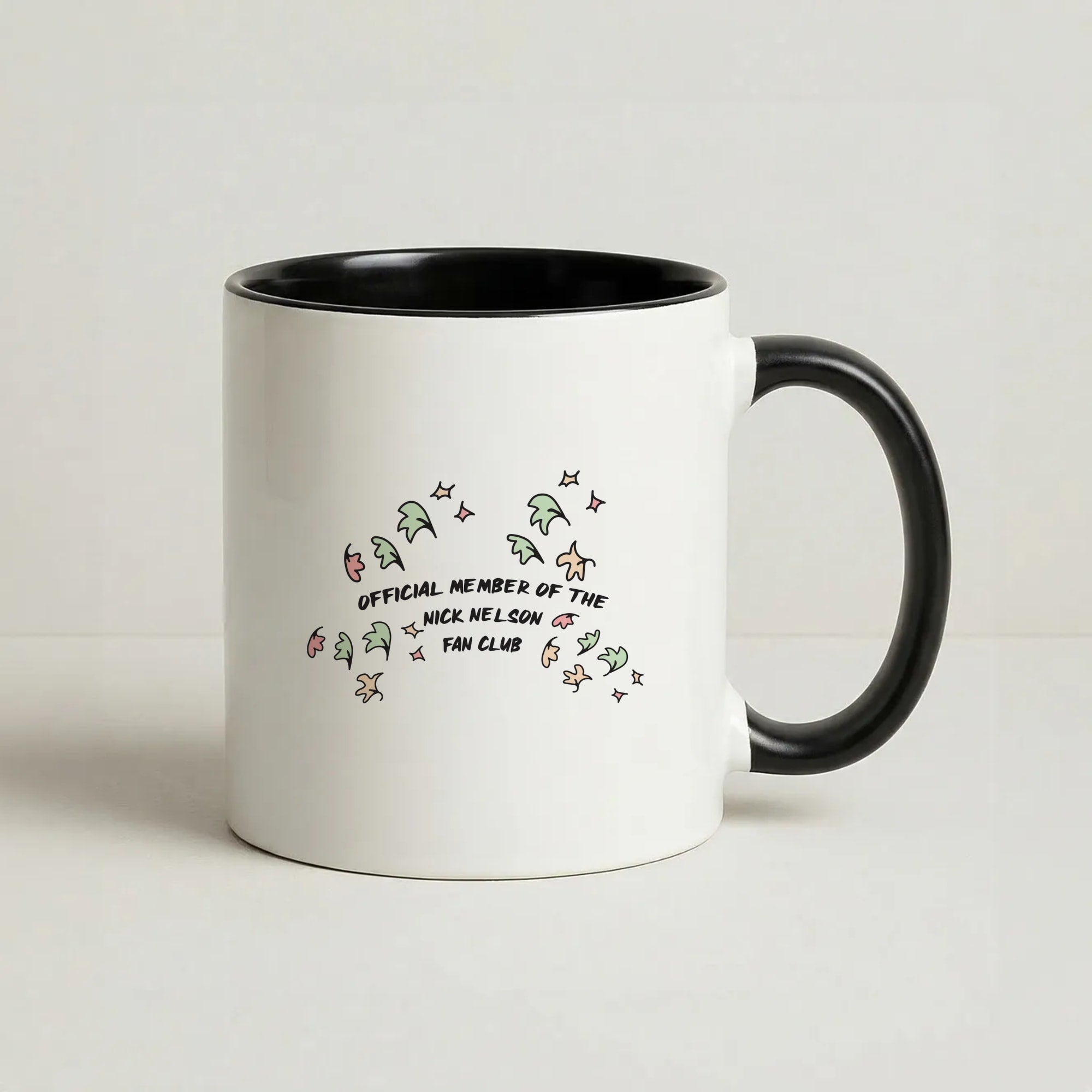 Official Member Of The Nick Nelson Fan Club - Heart TV Coffee Black Mug