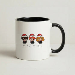 Wizards With Christmas Hats Coffee Black Mug