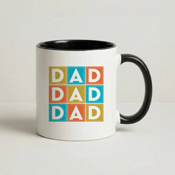 Dad Cubes Coffee Black Mug