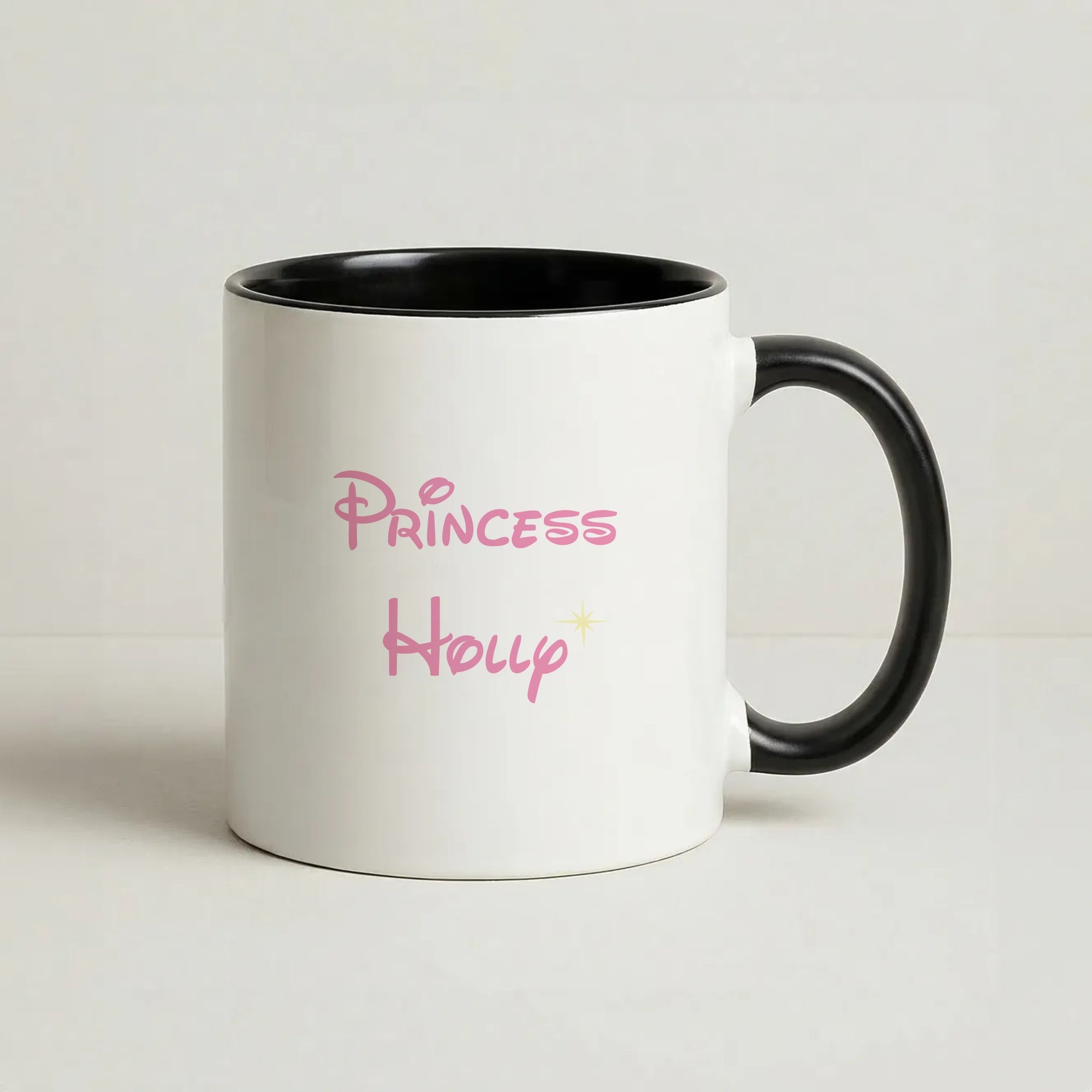 Princess - Personalised Fairytale Coffee Black Mug