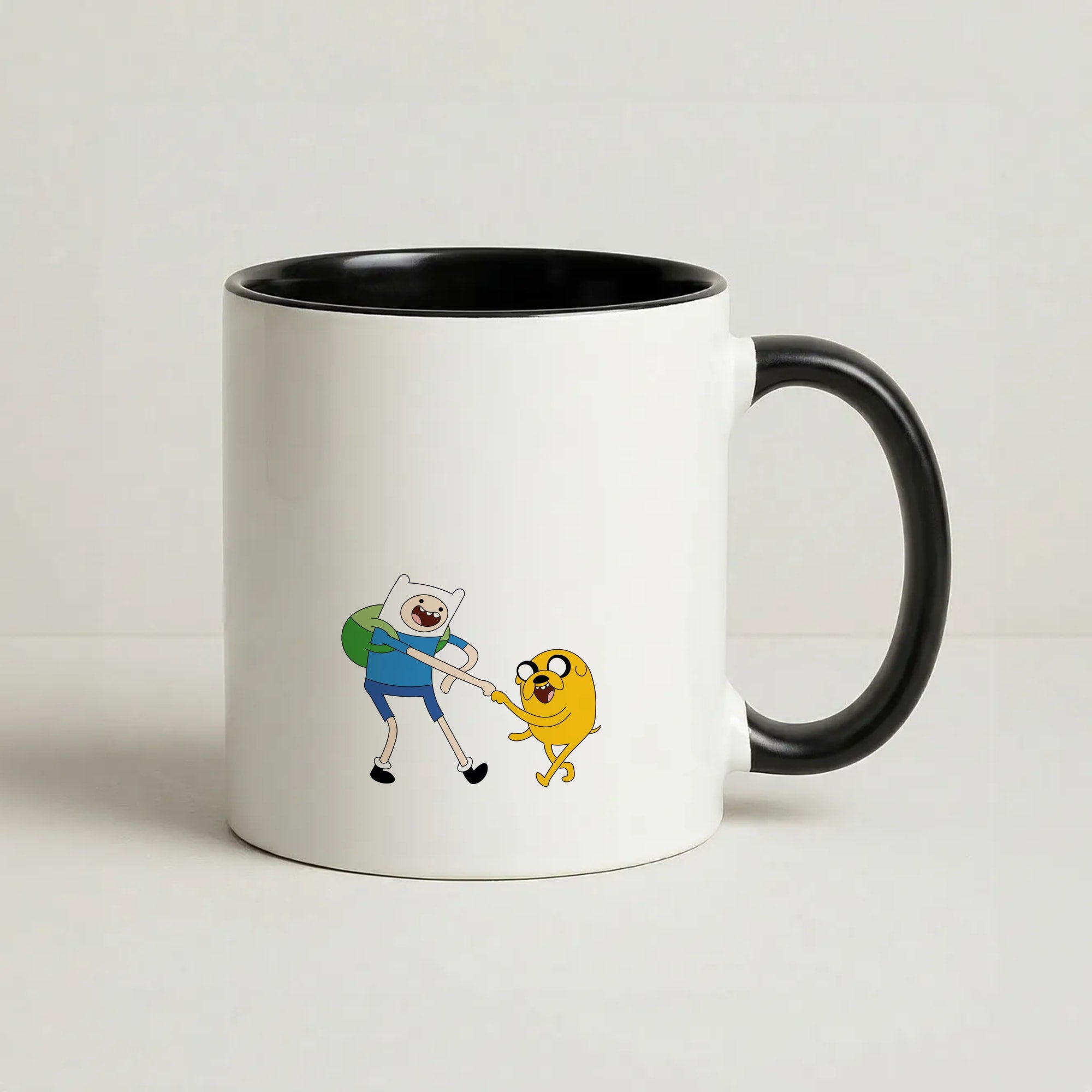 Jake The Dog And Finn The Human Coffee Black Mug