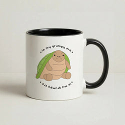 Grumpy Era Turtle Coffee Black Mug