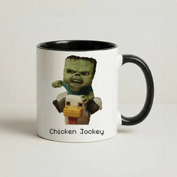 Chicken Jockey  Coffee Black Mug
