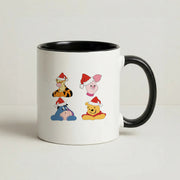Bear, Tiger, Donkey and Pig Pattern Christmas Mug 4