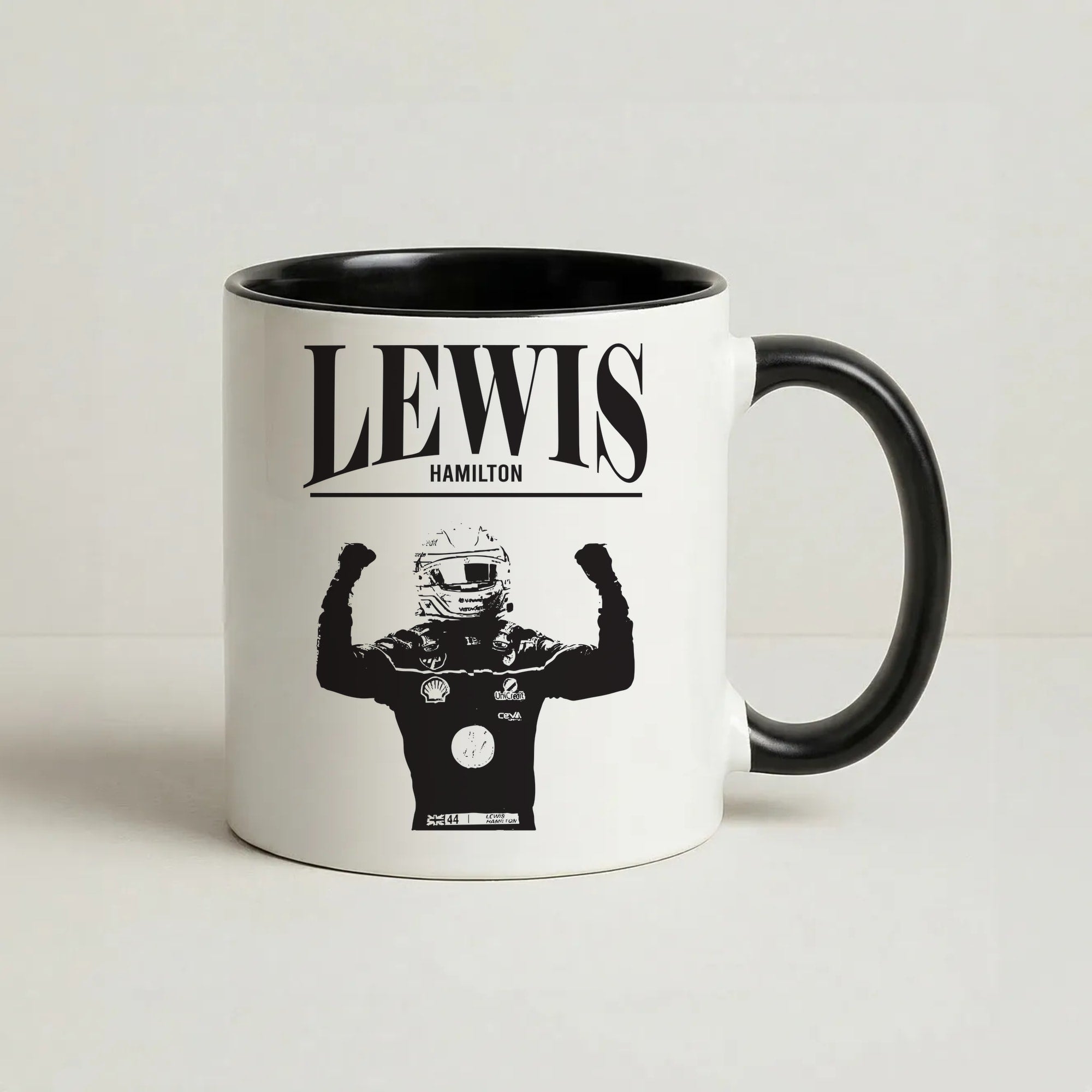 Lewis Red And Gold Coffee Black Mug