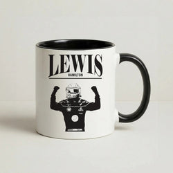 Lewis Red And Gold Coffee Black Mug