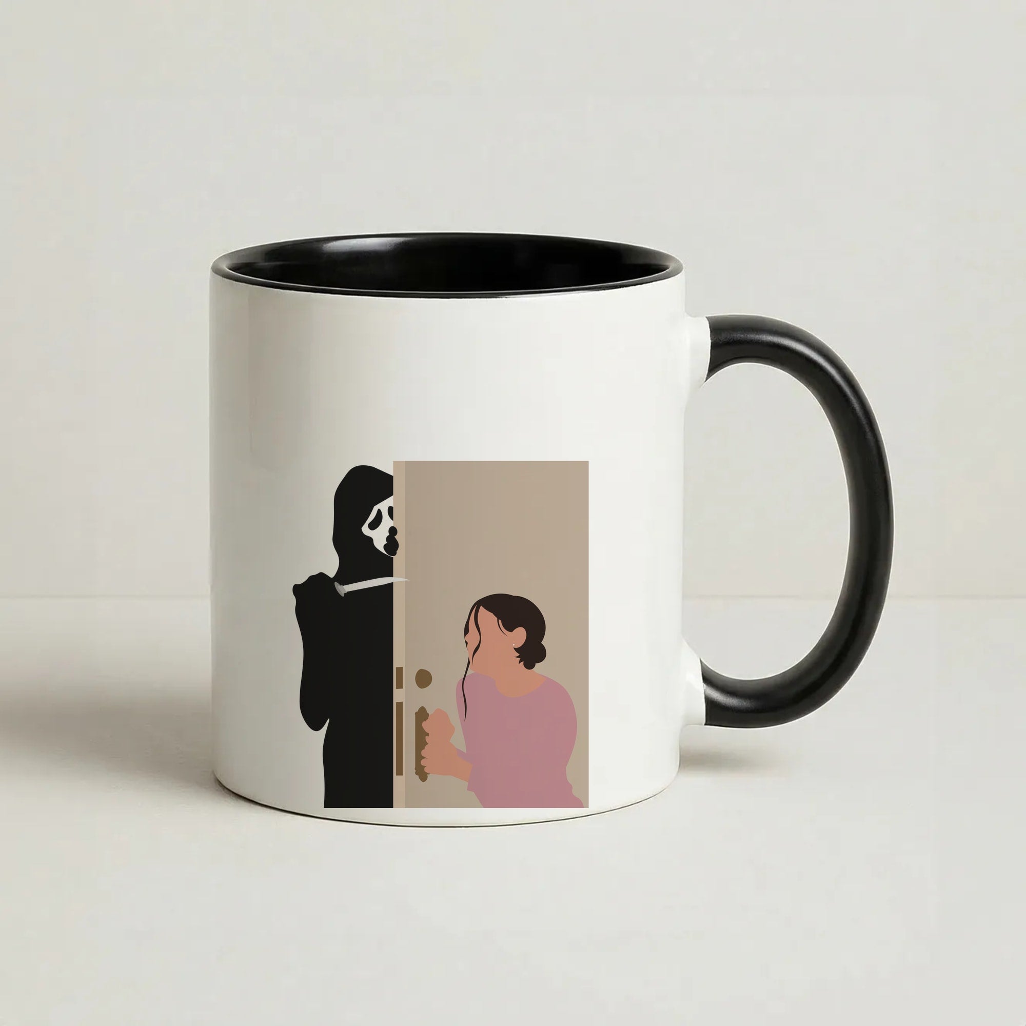 Tara And Ghostface - Scream Coffee Black Mug