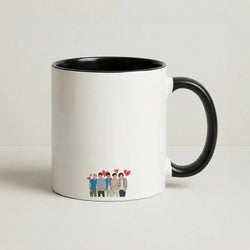 Love Band Coffee Black Mug