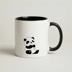 Vegan Panda Coffee Black Mug