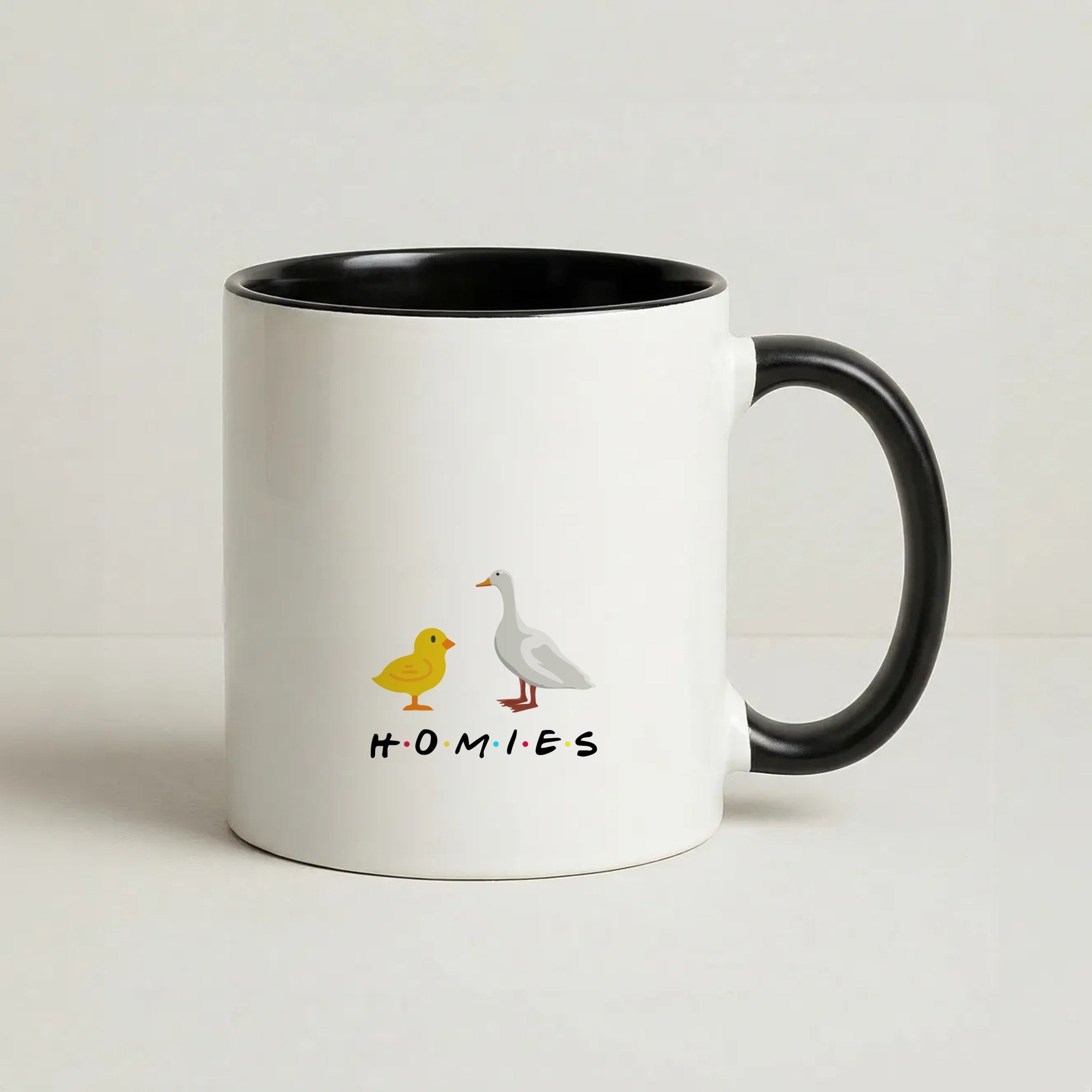 Homies Chick And Duck Coffee Black Mug