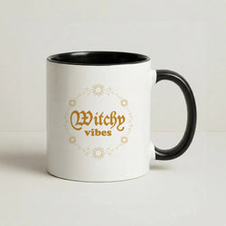 Witchy Vibes Green Coffee Black Mug
