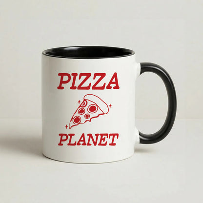 Retro Pizza Planet  Coffee Black Mug