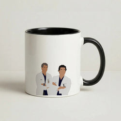 Two Doctors Arm Crossed - Grey's Coffee Black Mug