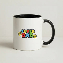 Super Dad  Coffee Black Mug