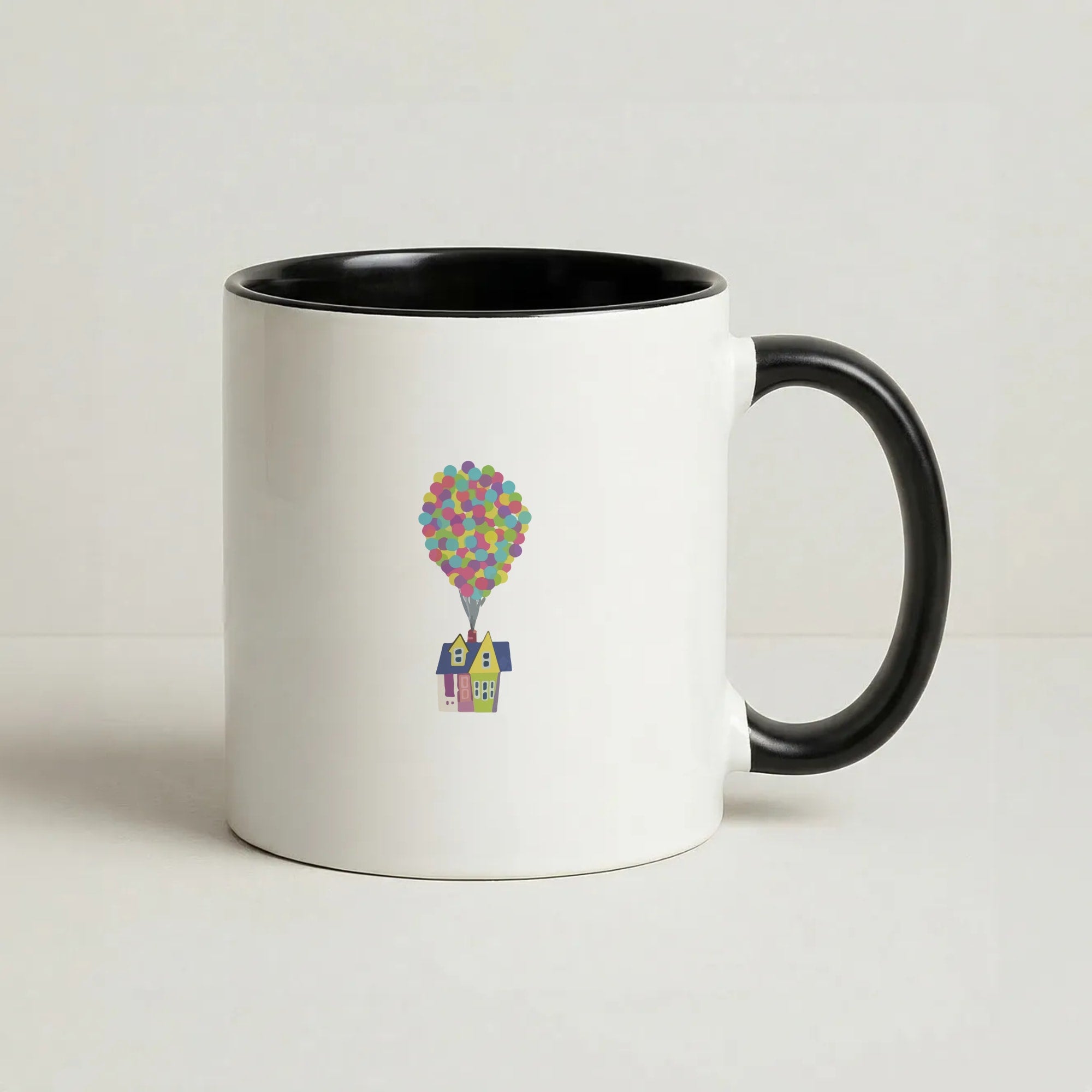 House Up Coffee Black Mug