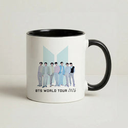 K-Pop Band Tour Pastel Blue Coffee Black Mug