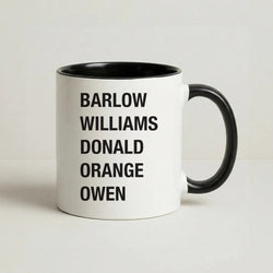 Take Band Members Names Coffee Black Mug