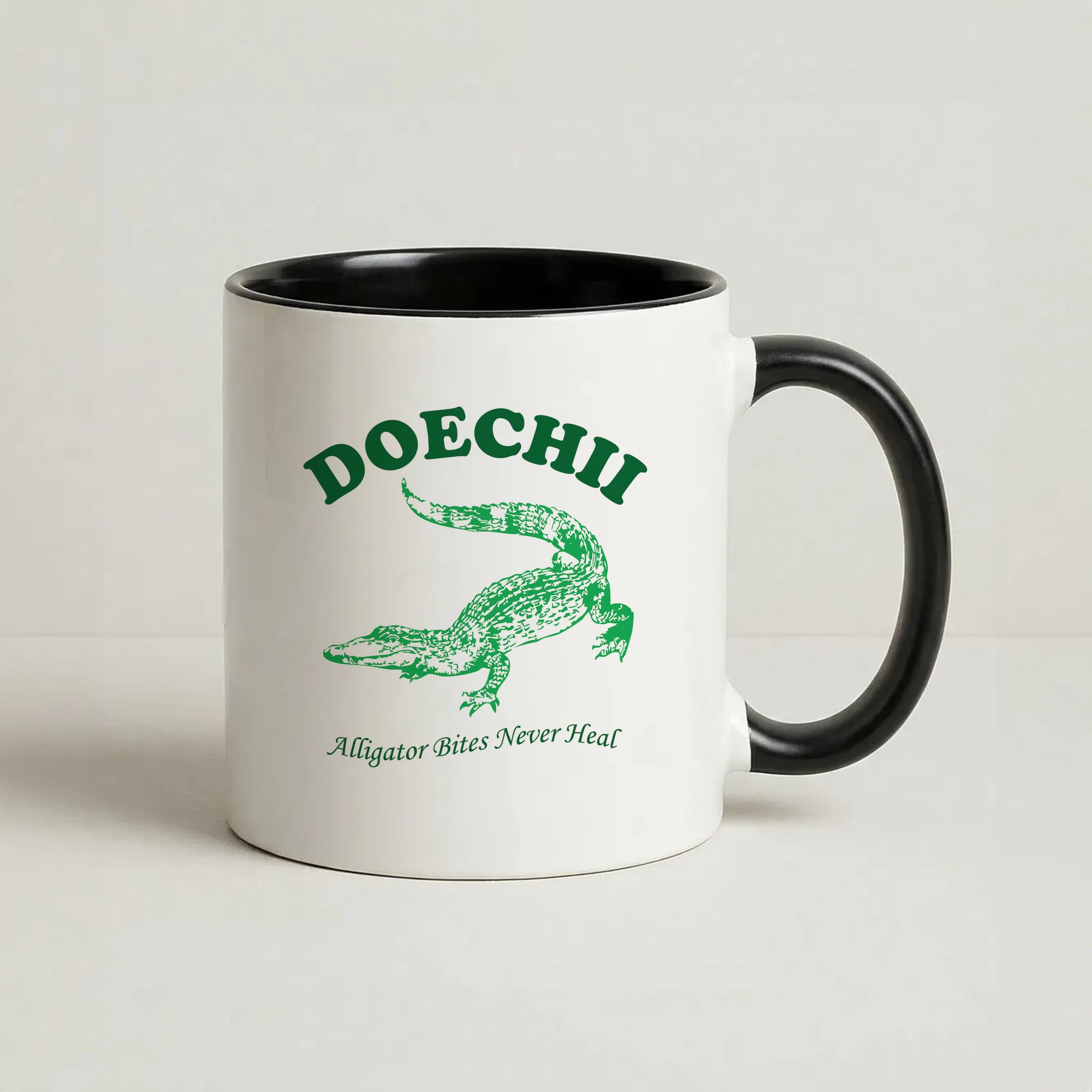 Alligator Bites Never Heal Collage Coffee Black Mug