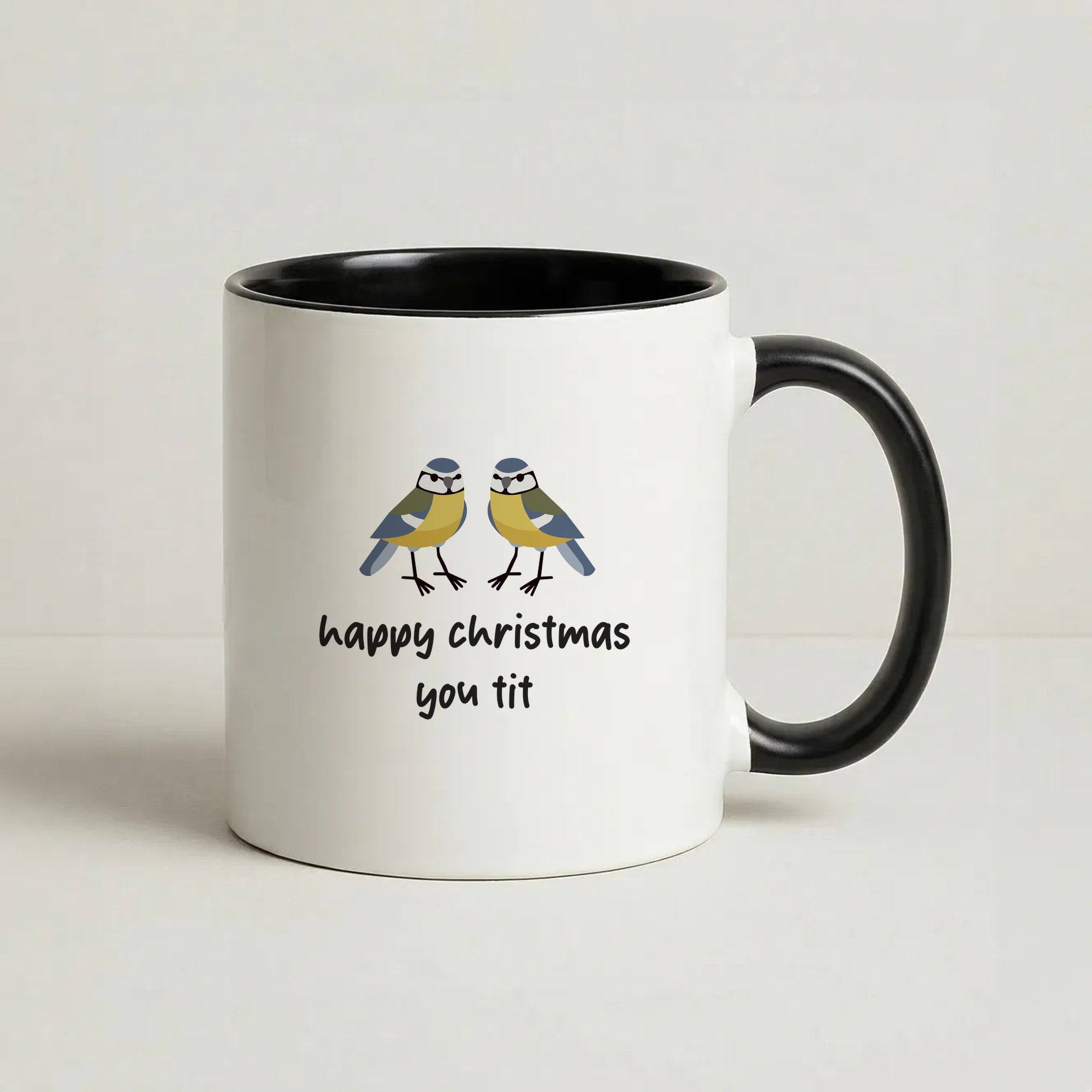 Happy Christmas You Tit - Christmas Coffee Black Mug