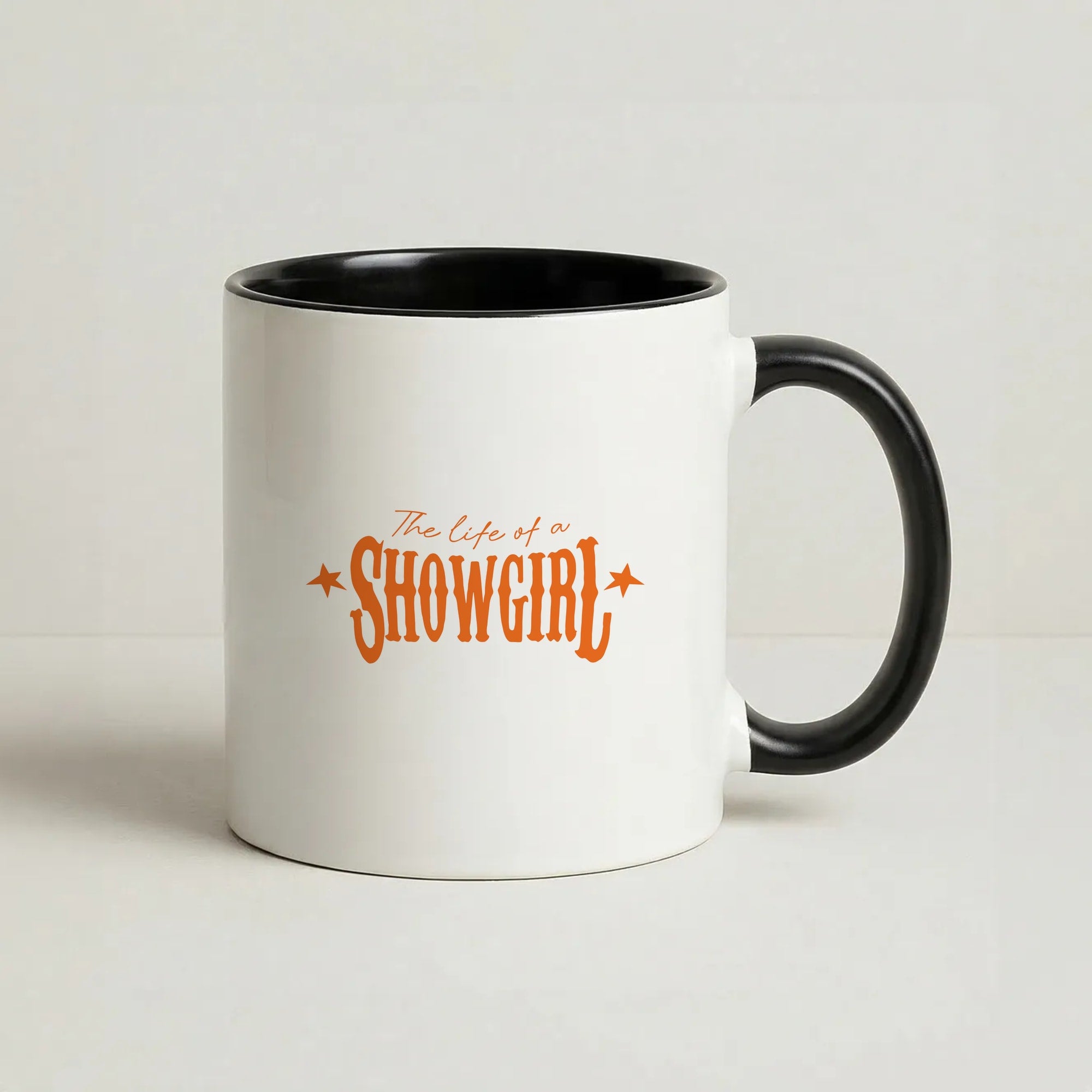 TLOAS Orange Coffee Black Mug