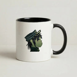 Green 2d Coffee Black Mug