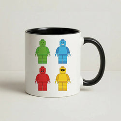 Bricks Figures Rainbow Coffee Black Mug