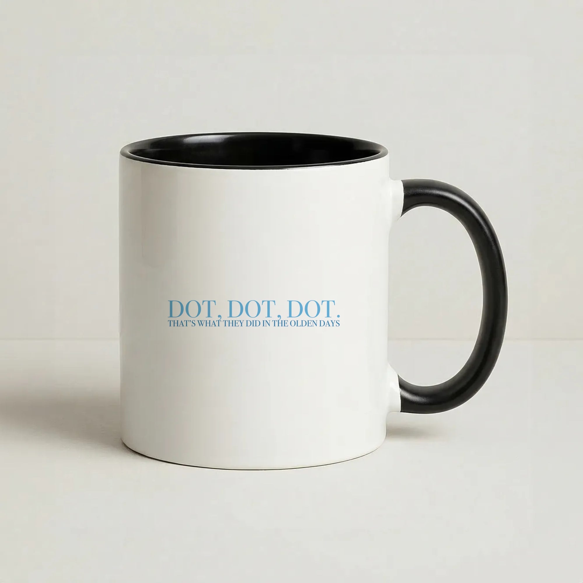 Dot, Dot, Dot Coffee Black Mug